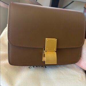 Authentic Celine Classic Box Bag Small Caramel
